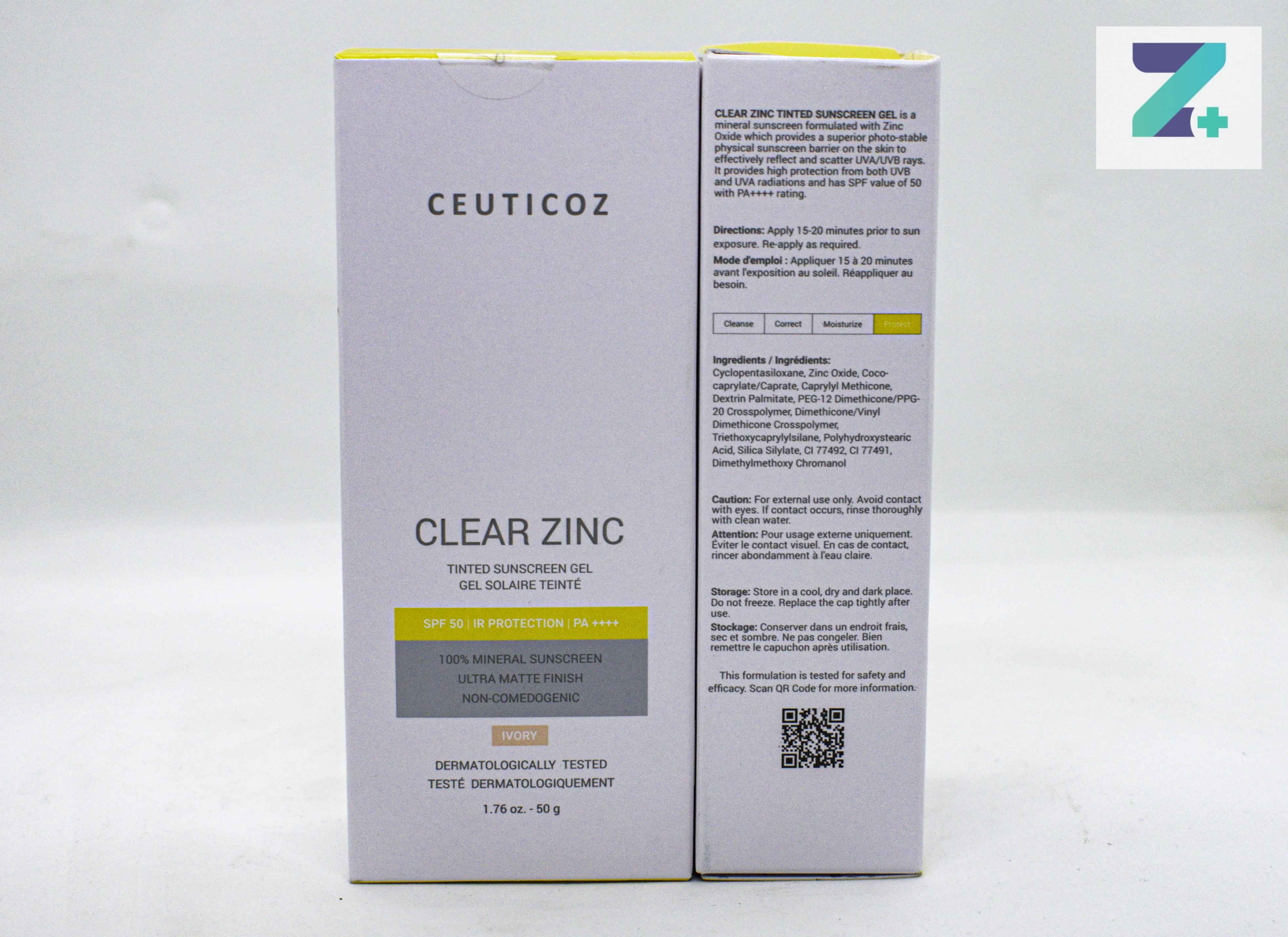 CLEAR ZINC TINTED (IVORY) SUNSCREEN SPF 50