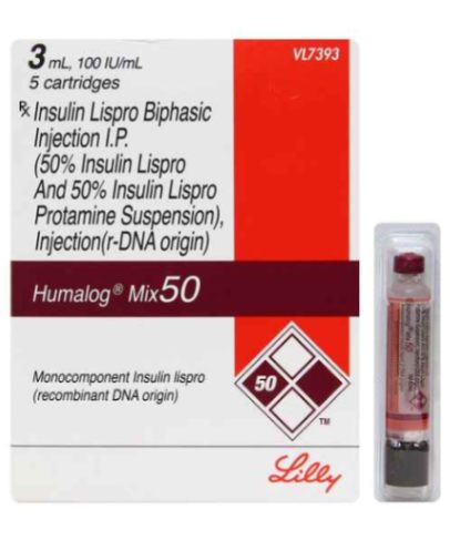 HUMALOG MIX 50 100IU CARTRIDGE