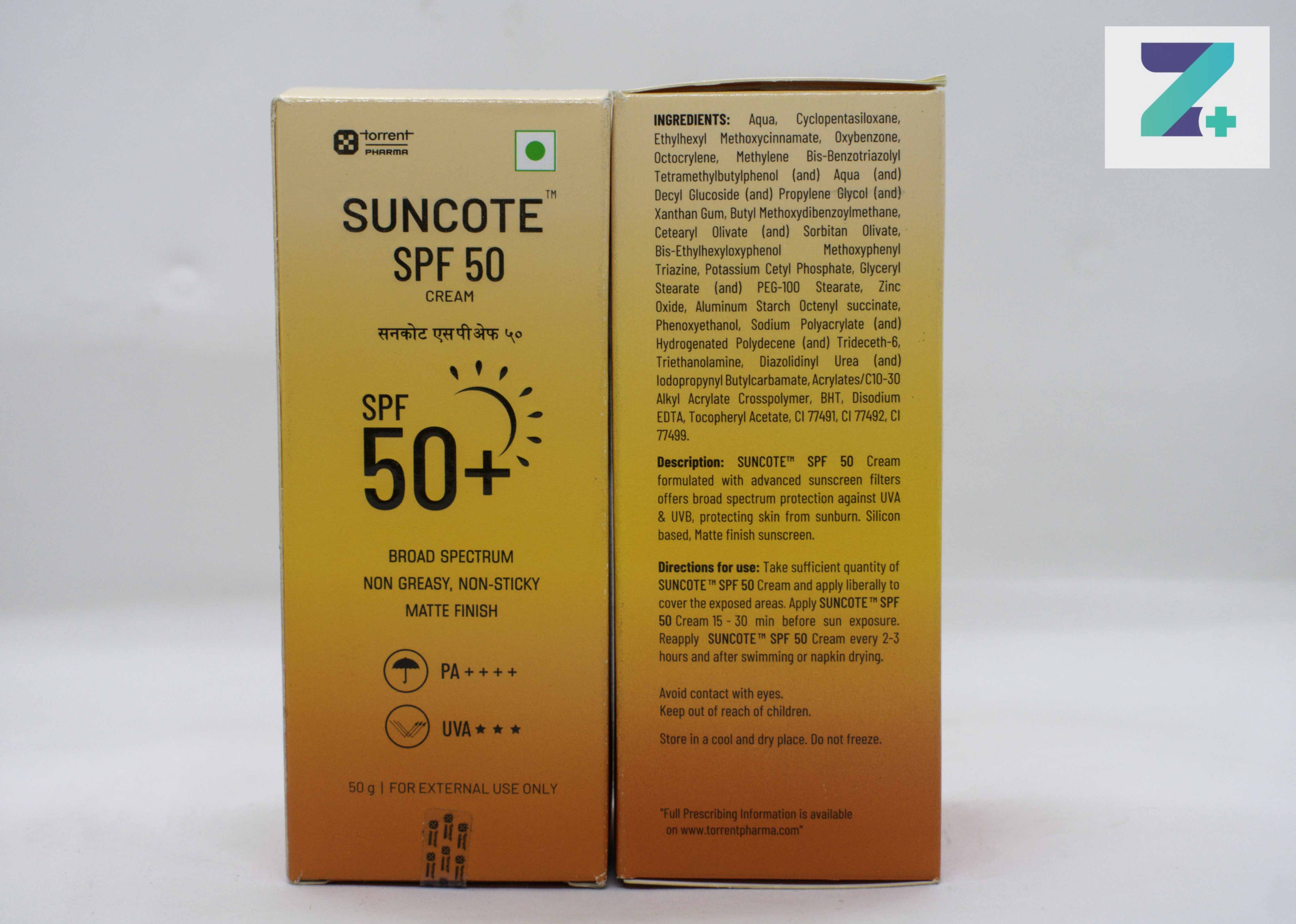 SUNCOTE SPF 50 SUNSCREEN CREAM