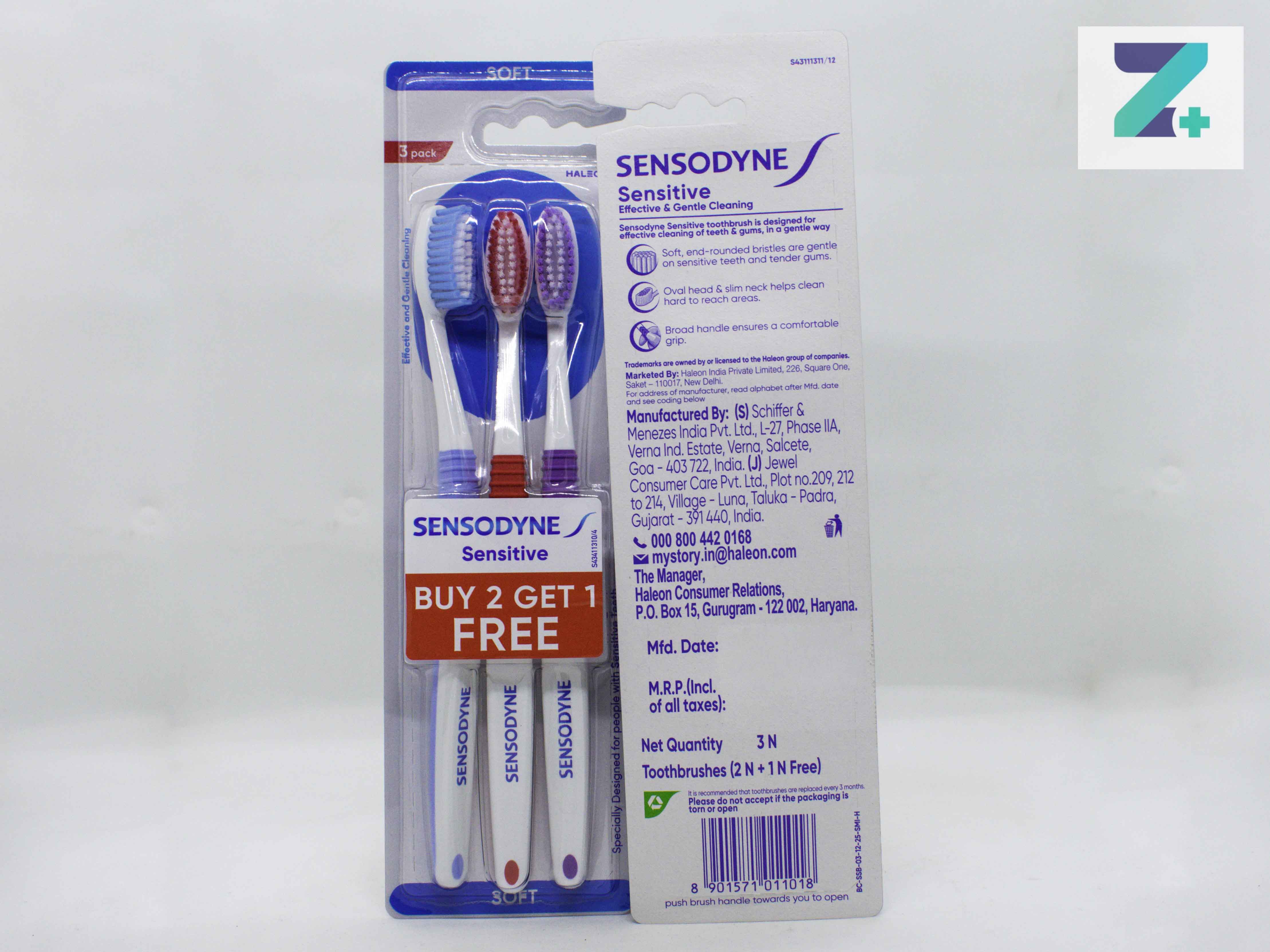 SENSODYNE SENSITIVE (2+1)  TOOTHBRUSH