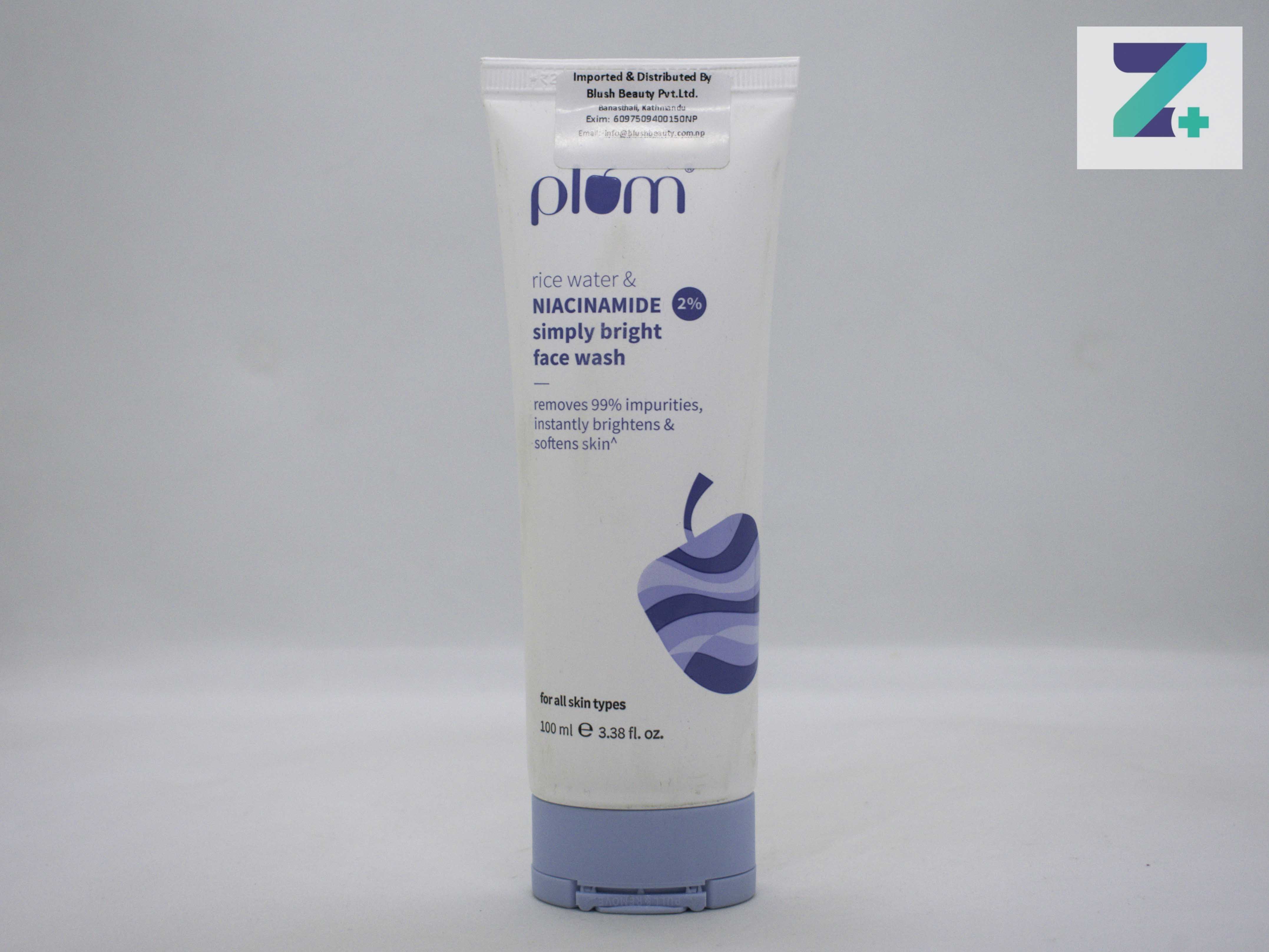 PLUM RICE WATER & NIACINAMIDE SIMPLY BRIGHT FACEWASH