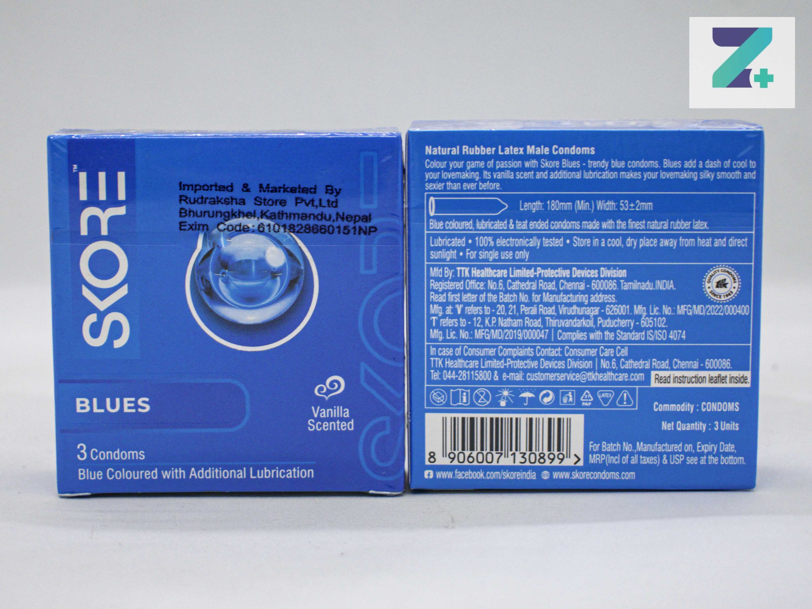 SKORE BLUE CONDOM