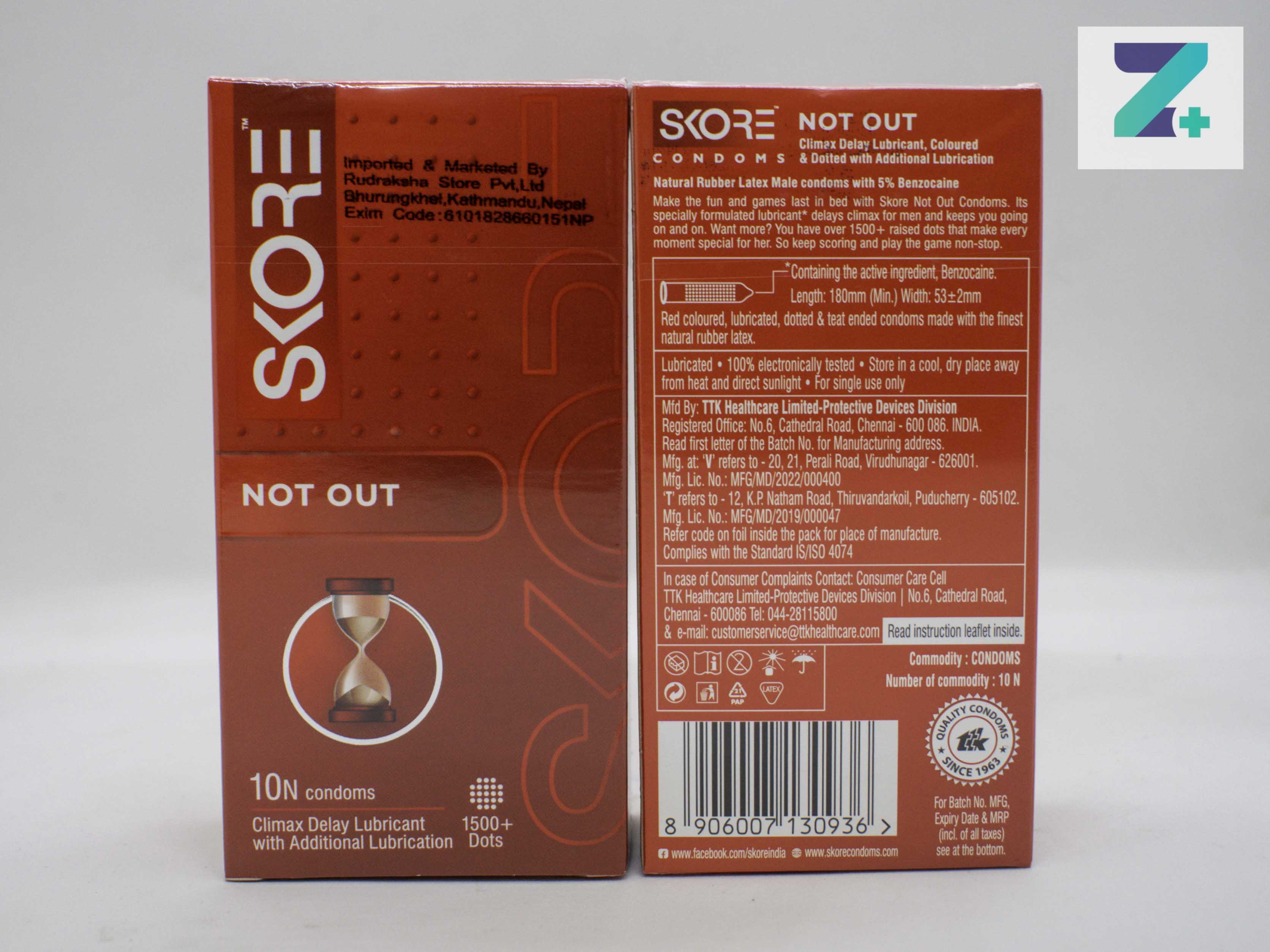 SKORE NOT OUT CLIMAX DELAY CONDOM
