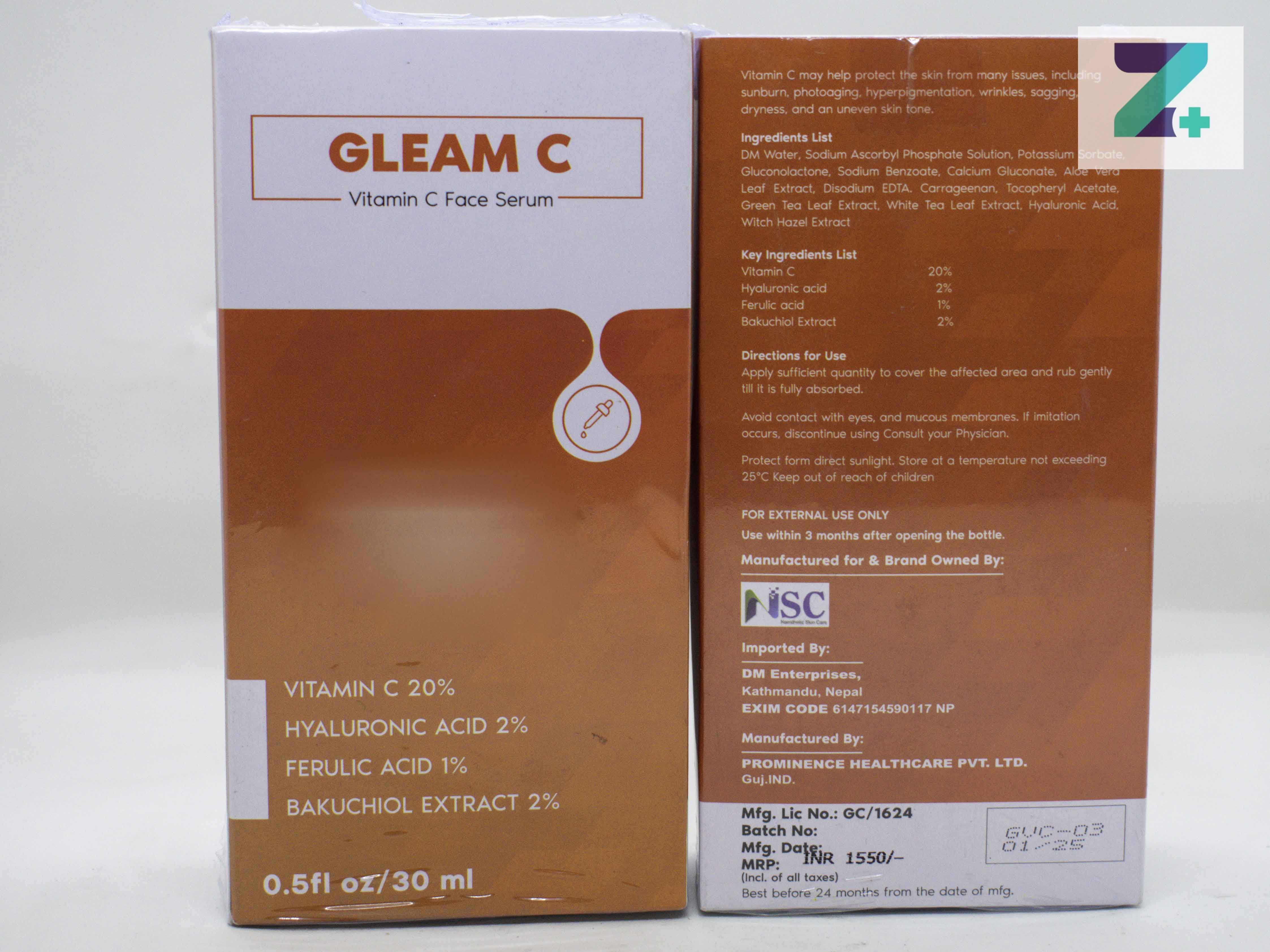 GLEAM C SERUM VITAMIN C FASCE SERUM