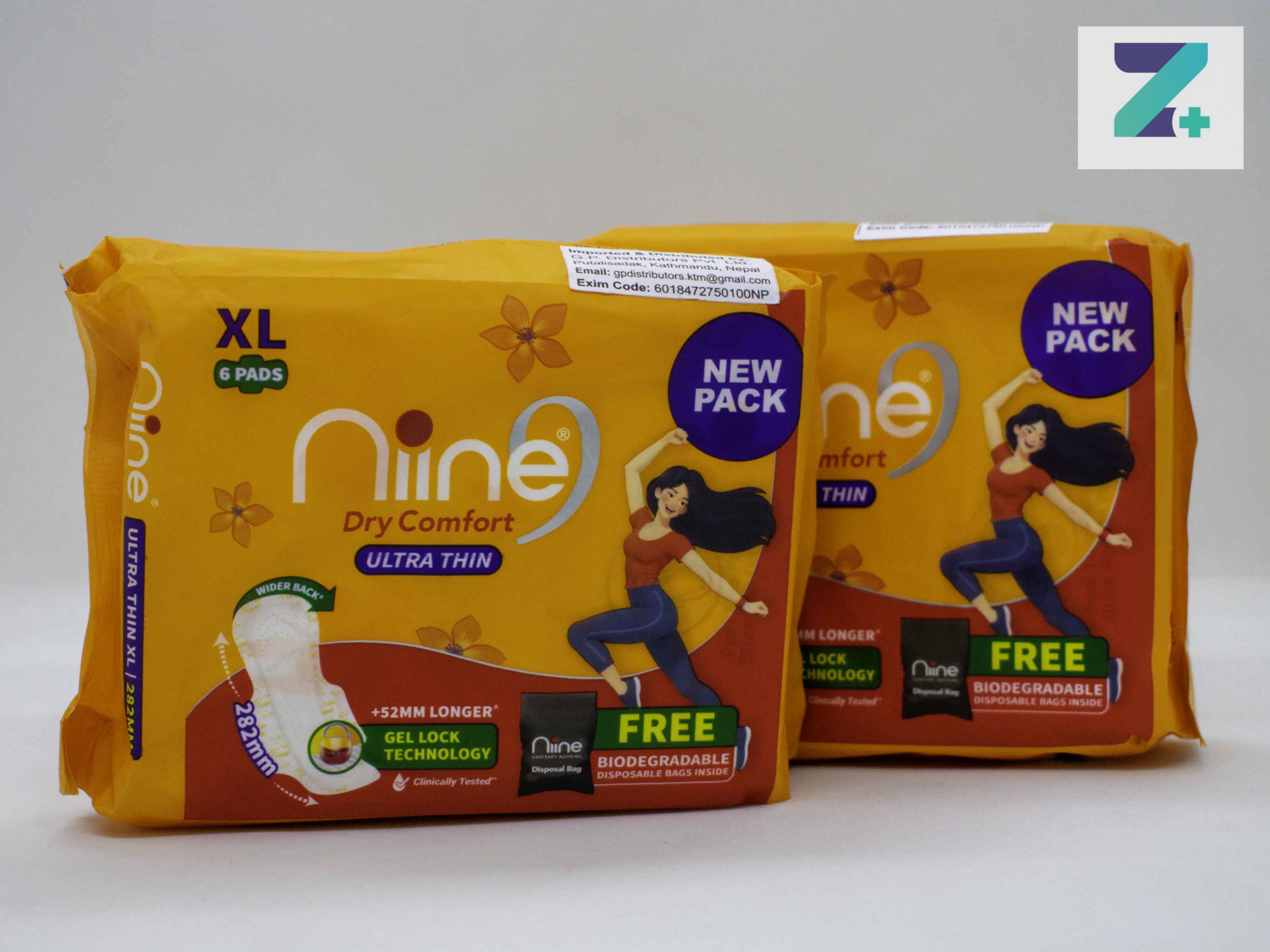 NINE DRY COMFORT ULTRA THIN PAD XL 282MM
