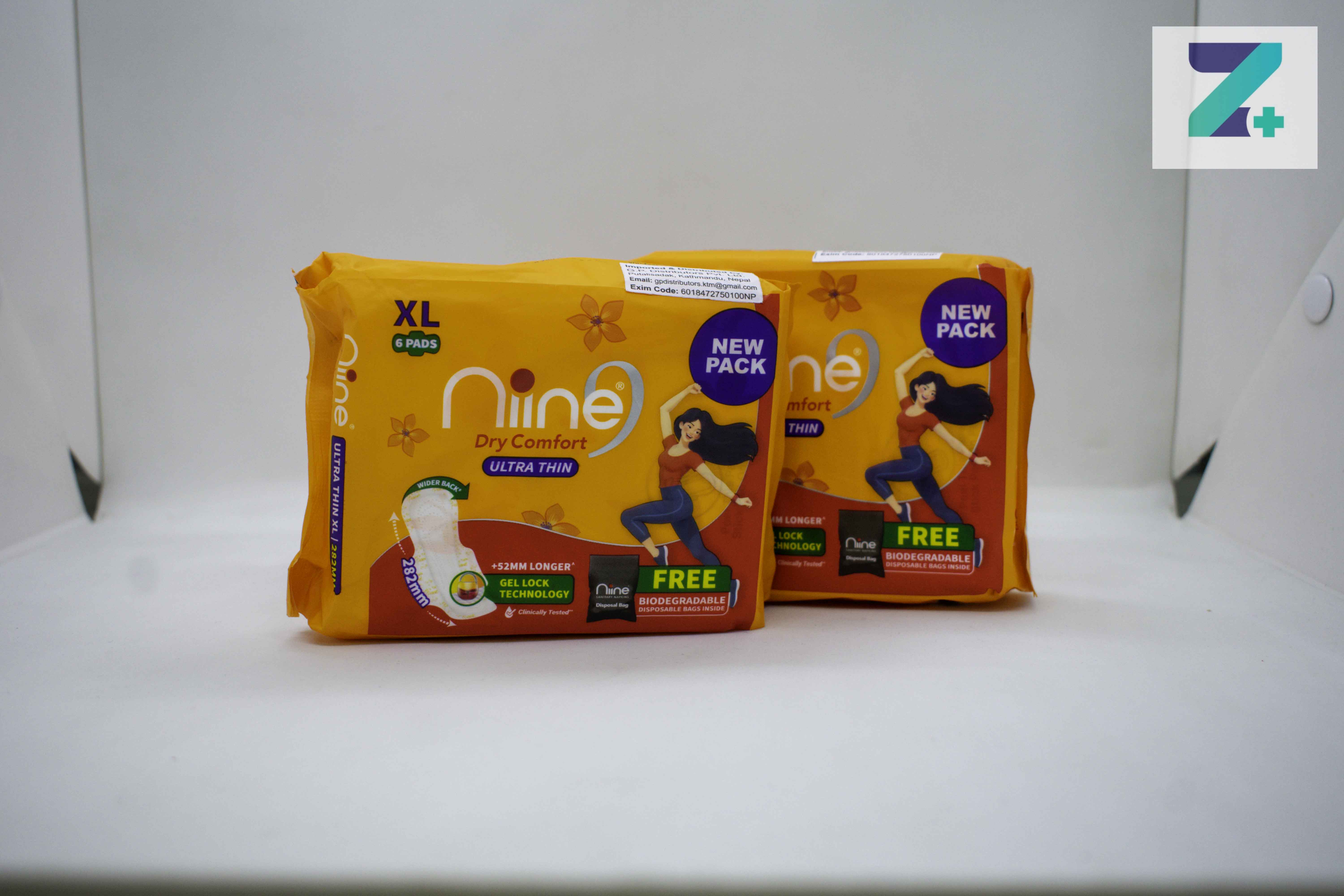 NINE DRY COMFORT ULTRA THIN PAD XL 282MM