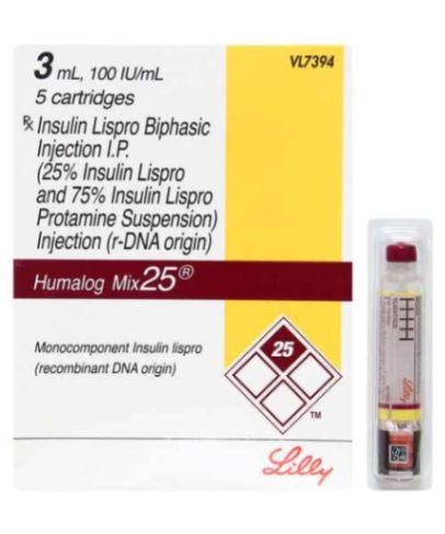 HUMALOG MIX 25 100IU CARTRIDGE