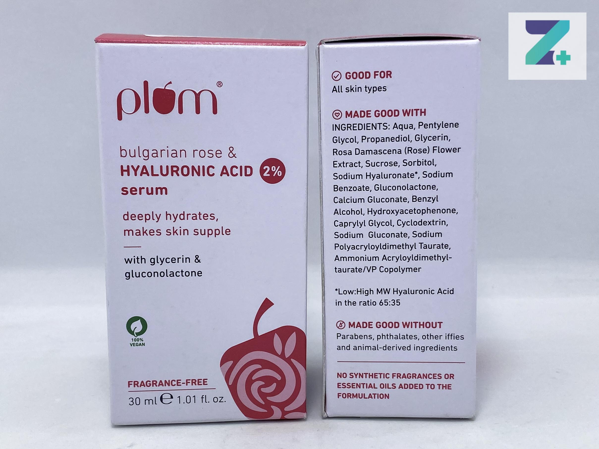 PLUM BULGARIAN ROSE&HYALURONIC ACID 2% SERUM